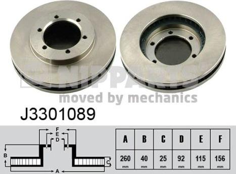 Nipparts J3301089 - Тормозной диск avtokuzovplus.com.ua