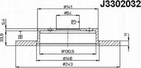 Nipparts J3302032 - Тормозной диск autodnr.net