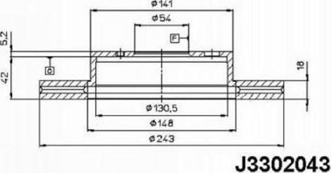 Nipparts J3302043 - Тормозной диск avtokuzovplus.com.ua