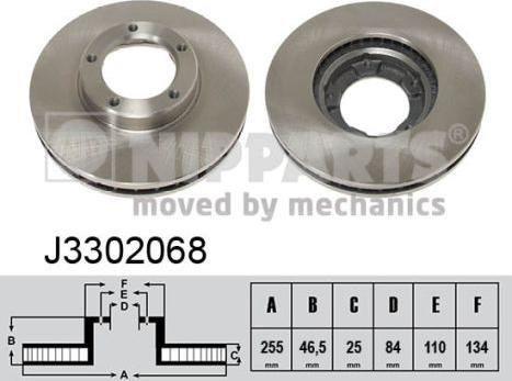 Nipparts J3302068 - Гальмівний диск autocars.com.ua