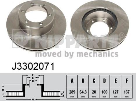 Nipparts J3302071 - Гальмівний диск autocars.com.ua