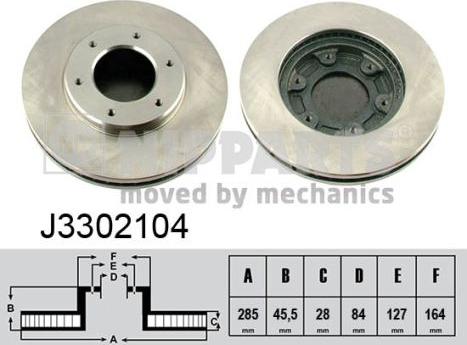 Nipparts J3302104 - Гальмівний диск autocars.com.ua