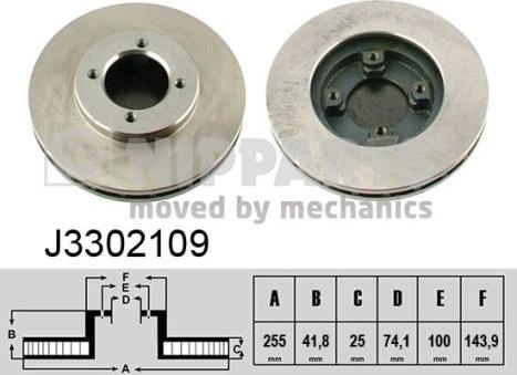 Nipparts J3302109 - Гальмівний диск autocars.com.ua