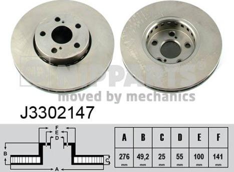 Nipparts J3302147 - Тормозной диск avtokuzovplus.com.ua