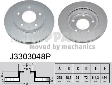 Nipparts J3303048P - Тормозной диск avtokuzovplus.com.ua