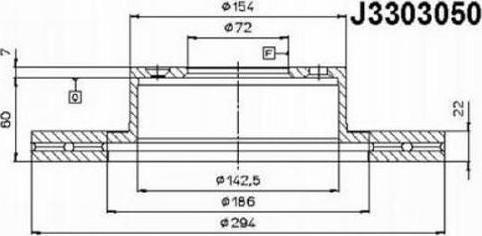 Nipparts J3303050 - Гальмівний диск autocars.com.ua