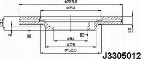 Nipparts J3305012 - Тормозной диск avtokuzovplus.com.ua