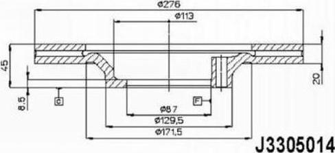 Nipparts J3305014 - Тормозной диск avtokuzovplus.com.ua