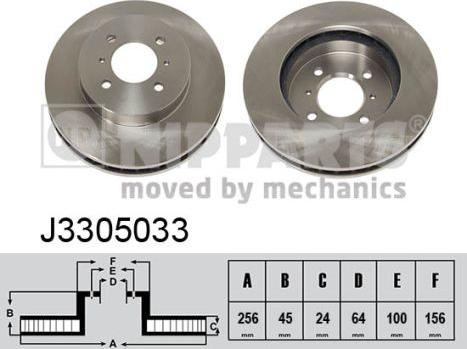 Nipparts J3305033 - Тормозной диск avtokuzovplus.com.ua