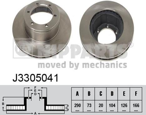 Nipparts J3305041 - Гальмівний диск autocars.com.ua