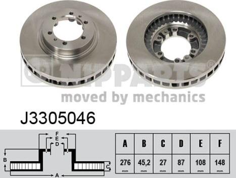 Nipparts J3305046 - Тормозной диск avtokuzovplus.com.ua