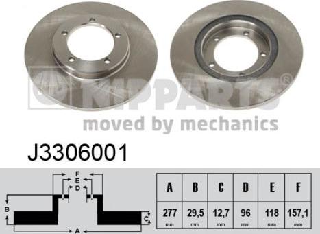 Nipparts J3306001 - Тормозной диск avtokuzovplus.com.ua