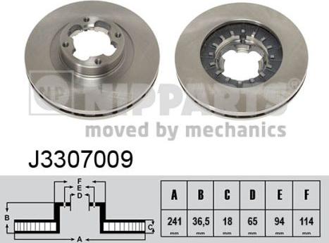 Nipparts J3307009 - Тормозной диск avtokuzovplus.com.ua