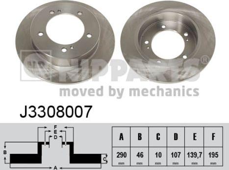 Nipparts J3308007 - Тормозной диск avtokuzovplus.com.ua