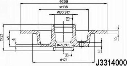 Nipparts J3314000 - Тормозной диск avtokuzovplus.com.ua