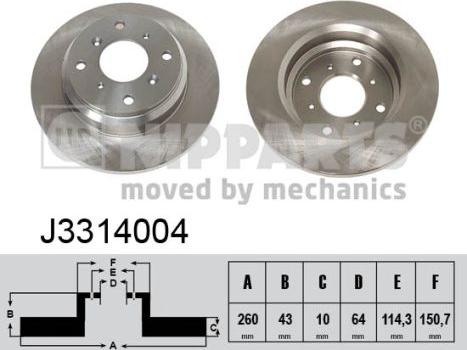 Nipparts J3314004 - Тормозной диск avtokuzovplus.com.ua