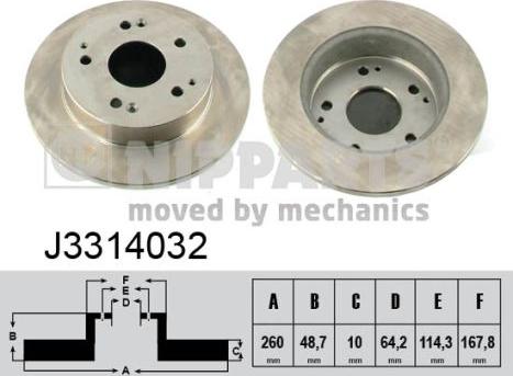 Nipparts J3314032 - Тормозной диск avtokuzovplus.com.ua