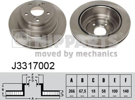 Nipparts J3317002 - Тормозной диск autodnr.net