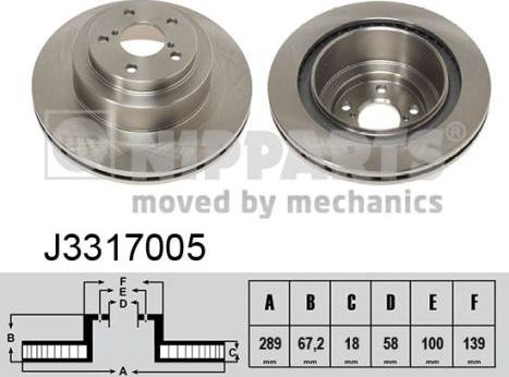 Nipparts J3317005 - Гальмівний диск autocars.com.ua