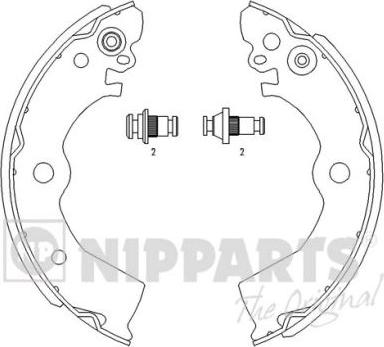 Nipparts J3501042 - Комплект гальм, барабанний механізм autocars.com.ua