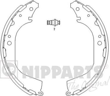 Nipparts J3501045 - Комплект гальм, барабанний механізм autocars.com.ua