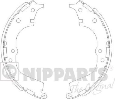 Nipparts J3502065 - Комплект тормозных колодок, барабанные avtokuzovplus.com.ua