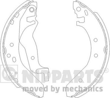 Nipparts J3504015 - Комплект гальм, барабанний механізм autocars.com.ua