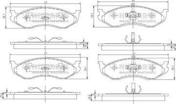 Nipparts J3600307 - Гальмівні колодки, дискові гальма autocars.com.ua