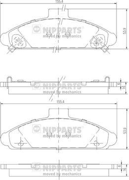 Nipparts J3600503 - Гальмівні колодки, дискові гальма autocars.com.ua