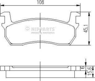Nipparts J3601003 - Гальмівні колодки, дискові гальма autocars.com.ua