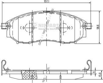 Nipparts J3601094 - Гальмівні колодки, дискові гальма autocars.com.ua