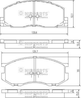 Nipparts J3602039 - Тормозные колодки, дисковые, комплект avtokuzovplus.com.ua