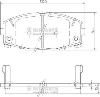 Nipparts J3602045 - Тормозные колодки, дисковые, комплект avtokuzovplus.com.ua