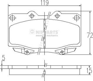 Nipparts J3602055 - Гальмівні колодки, дискові гальма autocars.com.ua