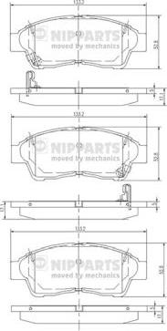 Nipparts J3602064 - Гальмівні колодки, дискові гальма autocars.com.ua