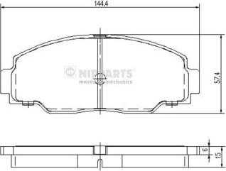 Nipparts J3602079 - Гальмівні колодки, дискові гальма autocars.com.ua