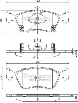 Nipparts J3602080 - Гальмівні колодки, дискові гальма autocars.com.ua