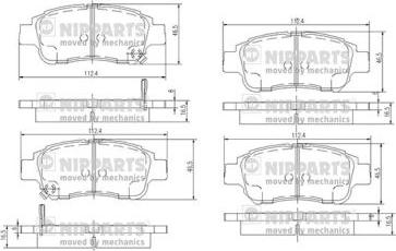 Nipparts J3602086 - Гальмівні колодки, дискові гальма autocars.com.ua