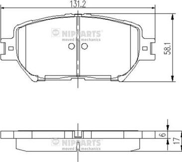 Nipparts J3602099 - Гальмівні колодки, дискові гальма autocars.com.ua
