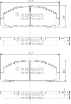 Nipparts J3603014 - Гальмівні колодки, дискові гальма autocars.com.ua