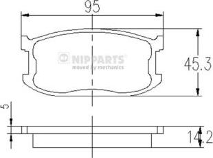 Nipparts J3603016 - Гальмівні колодки, дискові гальма autocars.com.ua