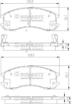 Nipparts J3603031 - Гальмівні колодки, дискові гальма autocars.com.ua