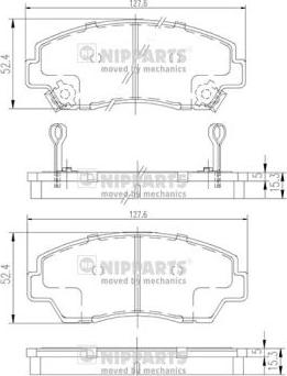 Nipparts J3603034 - Гальмівні колодки, дискові гальма autocars.com.ua