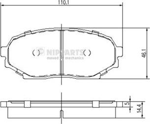 Nipparts J3603037 - Тормозные колодки, дисковые, комплект autodnr.net