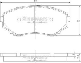 Nipparts J3603046 - Гальмівні колодки, дискові гальма autocars.com.ua