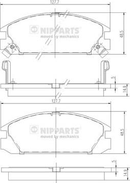 Nipparts J3604018 - Гальмівні колодки, дискові гальма autocars.com.ua