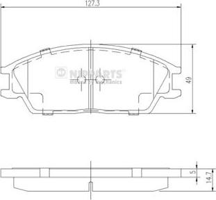 Nipparts J3604020 - Гальмівні колодки, дискові гальма autocars.com.ua