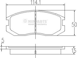 Nipparts J3605032 - Гальмівні колодки, дискові гальма autocars.com.ua