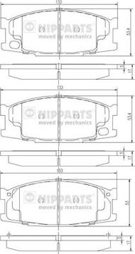 Nipparts J3605044 - Гальмівні колодки, дискові гальма autocars.com.ua