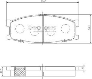 Nipparts J3605045 - Гальмівні колодки, дискові гальма autocars.com.ua